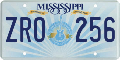 MS license plate ZRO256