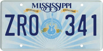MS license plate ZRO341