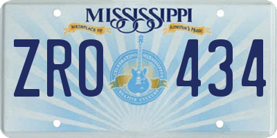 MS license plate ZRO434