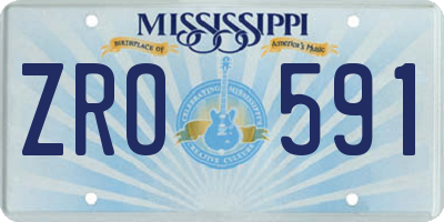 MS license plate ZRO591