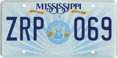 MS license plate ZRP069