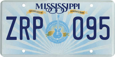 MS license plate ZRP095