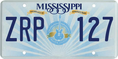 MS license plate ZRP127