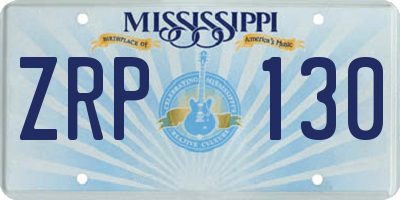 MS license plate ZRP130