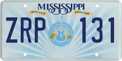 MS license plate ZRP131
