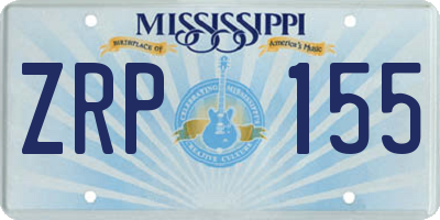 MS license plate ZRP155