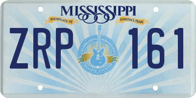 MS license plate ZRP161