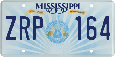 MS license plate ZRP164