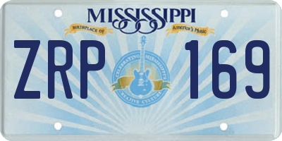 MS license plate ZRP169