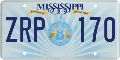 MS license plate ZRP170