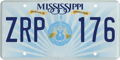 MS license plate ZRP176
