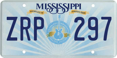 MS license plate ZRP297