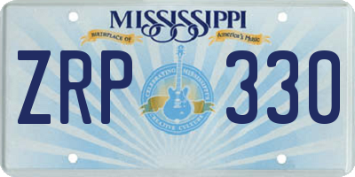MS license plate ZRP330