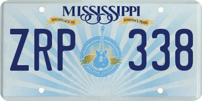 MS license plate ZRP338