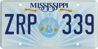 MS license plate ZRP339