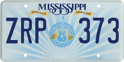 MS license plate ZRP373