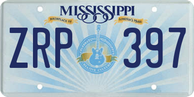 MS license plate ZRP397