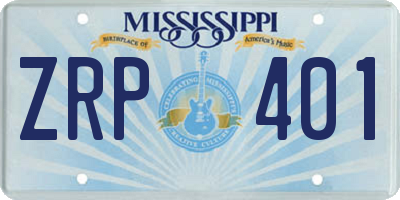 MS license plate ZRP401