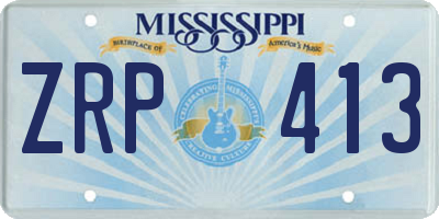 MS license plate ZRP413