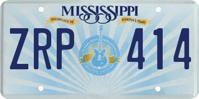 MS license plate ZRP414
