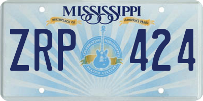 MS license plate ZRP424