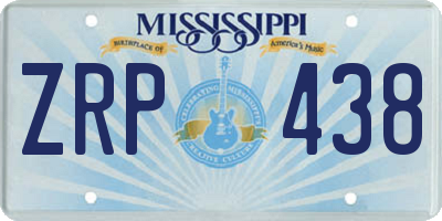 MS license plate ZRP438
