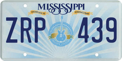 MS license plate ZRP439