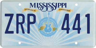 MS license plate ZRP441