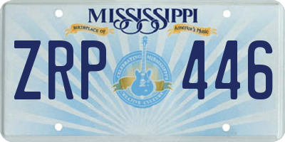 MS license plate ZRP446