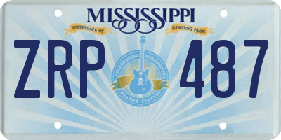 MS license plate ZRP487