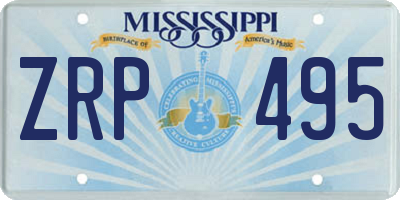MS license plate ZRP495