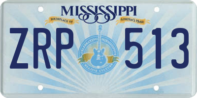 MS license plate ZRP513