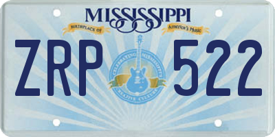 MS license plate ZRP522