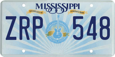 MS license plate ZRP548