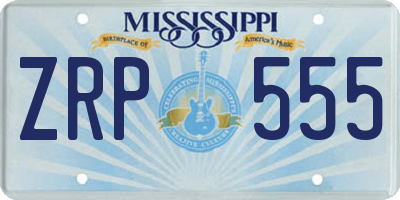 MS license plate ZRP555
