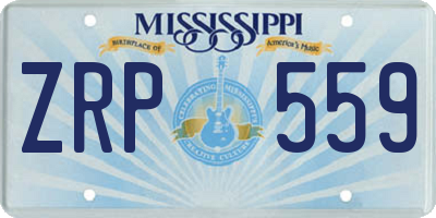 MS license plate ZRP559