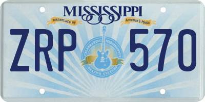 MS license plate ZRP570