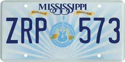 MS license plate ZRP573