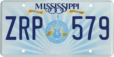 MS license plate ZRP579