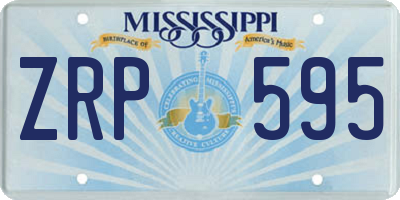 MS license plate ZRP595