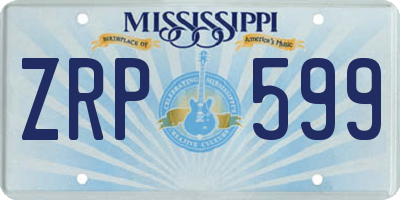 MS license plate ZRP599