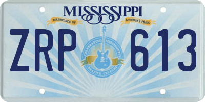 MS license plate ZRP613