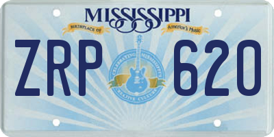 MS license plate ZRP620