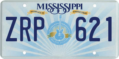 MS license plate ZRP621