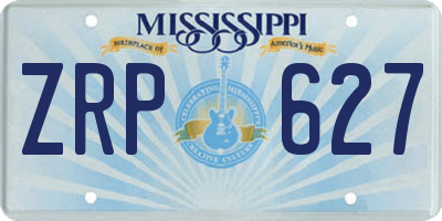 MS license plate ZRP627