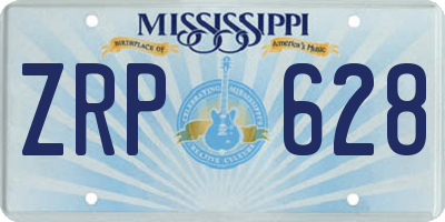 MS license plate ZRP628