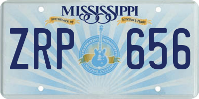 MS license plate ZRP656