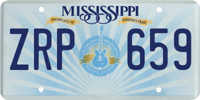 MS license plate ZRP659