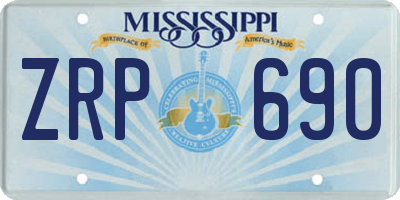 MS license plate ZRP690
