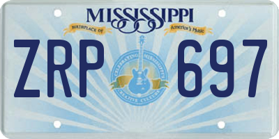 MS license plate ZRP697